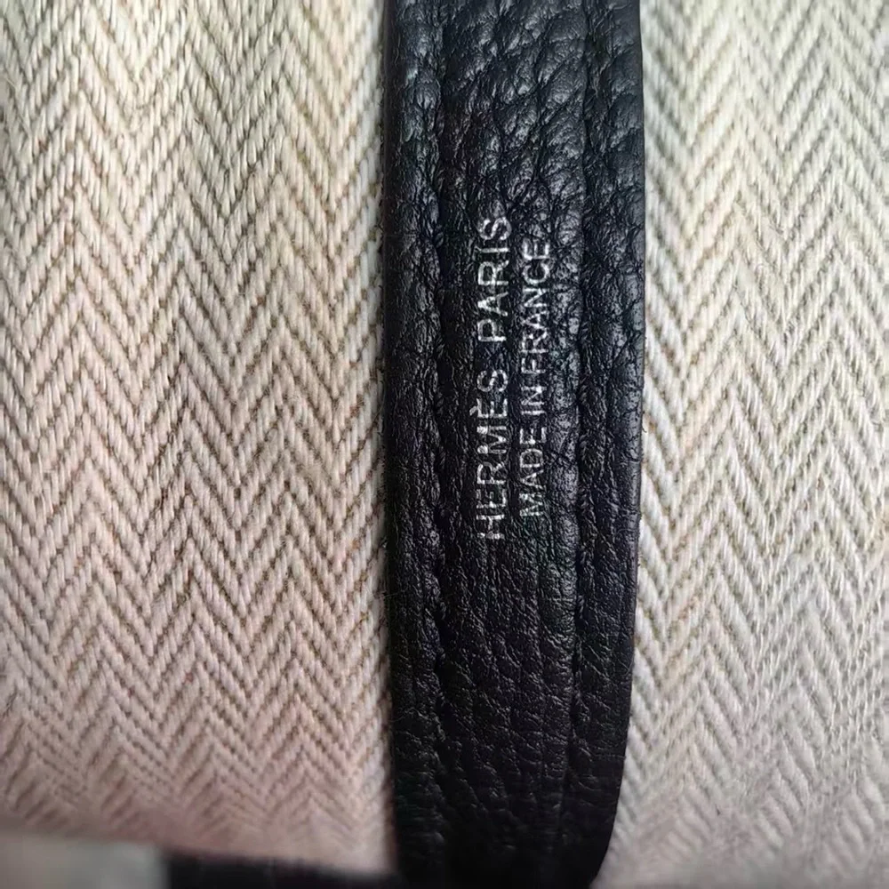 Hermes Garden Party 36 Togo A 2017 Black Silver Hardware Handbag Negonda - Picture 14 of 14